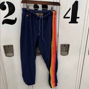 Aviator Nation 5 Stripe Neon Sweatpants